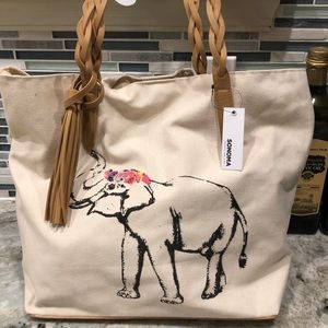 Canvas Elephant Tote